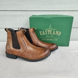 Eastland Daily Double Chelsea Brown Leather Pull-On Boot Men SZ 11.5 Ankle